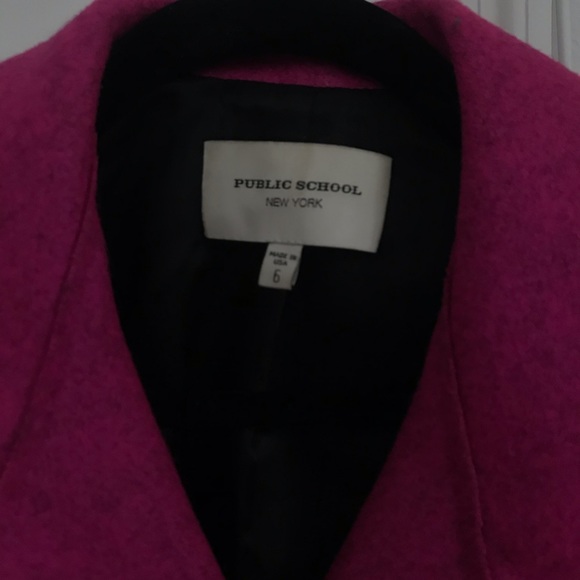Public School magenta wool biker jacket - Picture 6 of 6